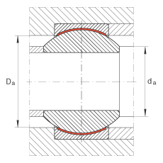 關節(jié)軸承 GE30-PW, 根據(jù) DIN ISO 12 240-1 標準，尺寸系列 K，免維護